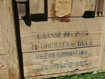 Bedna od munice - Francouz. kanon K331 ráže 105 mm - 9