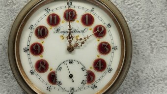 orig.Železniční hodinky REGULATEUR s lokomotivou, 202g, 66mm - 9