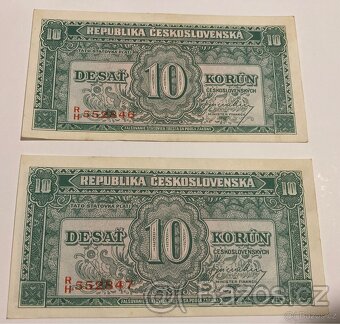 Bankovky 10 kčs bez data ( 1945 ) - 9