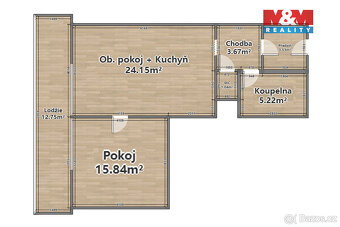 Pronájem bytu 2+kk, 54 m², Plzeň, ul. Bolevecká - 9