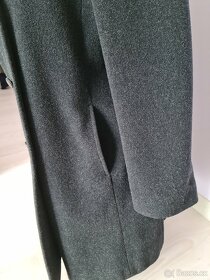 Černý kabát s kožešinou, vlna + kašmír, vel. 40 - 9