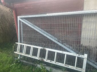Dvoukřídlá Brána pozink 6,7 m - 9