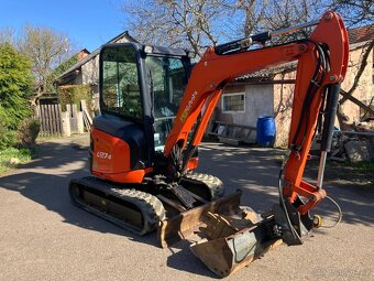 Prodám minibagr Kubota U27 s nulovým přesahem zádě - 9