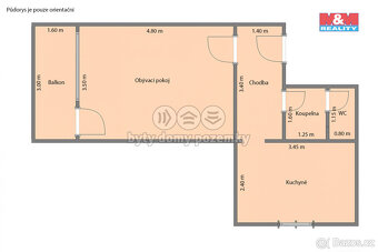 Pronájem bytu 1+1, 39 m², Horšovský Týn, ul. Karla Čapka - 9