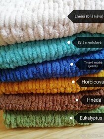 Nová měkká pletená deka puffy - 9
