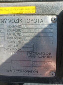 Vysokozdvižný vozík, Ještěrka,,Zdvižka,Toyota SAS 45 - 9