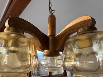 Dubový lustr, 2 nástěnné lampy - AKCE doprava - 9