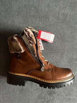 Dámské zimní kožené boty Rieker - 9