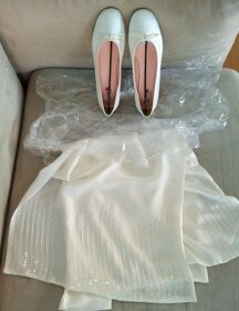 Saténové  baleríny - svatební vel. 41 - 9