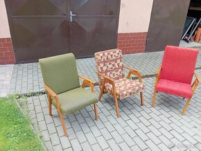 Staré retro křeslo, sada 4 - 9