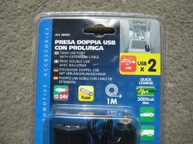 USB rozdvojka, 2x USB, prodlužovací kabel 1m, nová - 9