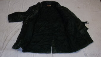 kožený kabát černý  / bunda hnědá - 9