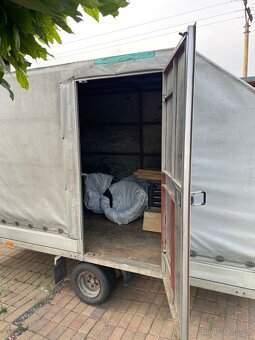 Přívěsný vozík vlek plachta s dveřmi, malá kola - 9