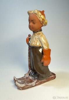 Keramické sošky - lyžiari - 9