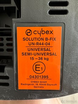 Autosedačka Cybex Solution B-fix, 15-36kg - 9
