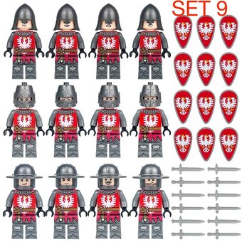 Figúrky Rytieri 4 (8ks) typ lego, nové, nehrané - 9