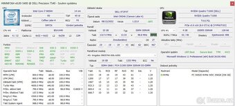 Dell Precision 7540,i7-9850H,WIN 11,M.2 SATA SSD 256GB,RAM 3 - 9