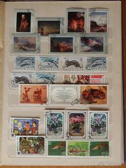 Album modrý + známky SSSR, Japonsko aj. - 9