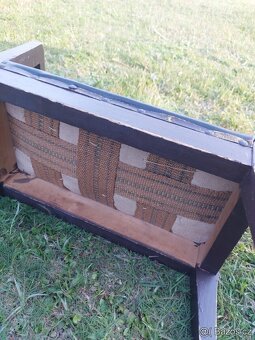 Starožitná retro dřevěná stolička - 9