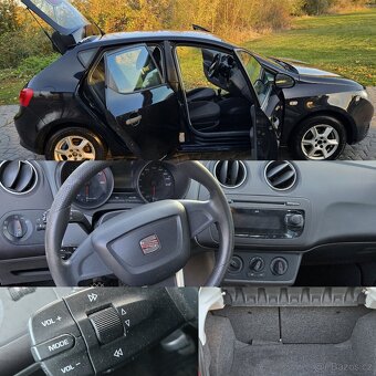 SEAT IBIZA 1,2 8v 2011 KLIMATIZACE,ALU KOLA, ČERNÁ PERLEŤ ME - 9