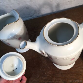 Stará konvice džbánek,cukřenka Schlaggenvald Slavkov - 9