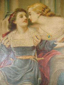 Starožitný obraz plátno - Romeo a Julie - 9