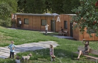 Velký autobus přestavbě na rekreační objekt - 9