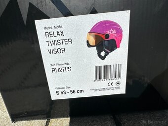 Dívčí lyžařská helma Relax s visorem - 9
