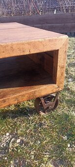 Konferenční stolek Industrial top model masiv dřevo - 9