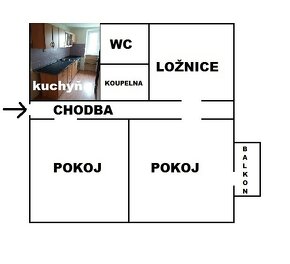 (327) Pronájem, byt 3+1, 60 m, Okružní 235, Meziboří, Česko - 9