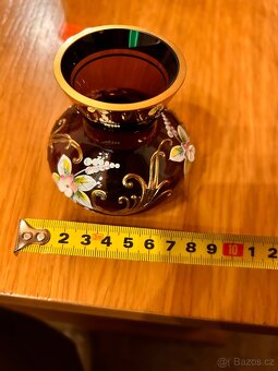 Borské sklo - zdobené vázičky, cena za kus - 9