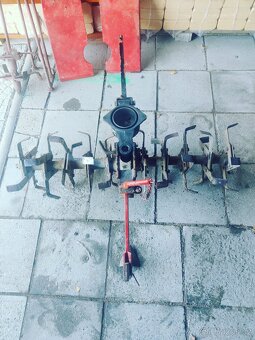 Bubnová sekačka,motor 4takt 5,5hp a rotavátor sestava - 9