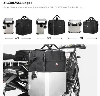 Tašky do všech 3 kufrů, Bmw GS 1250,1200, Honda Africa - 9