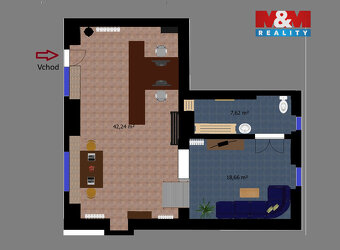 Pronájem obchod a služby, 61 m², Kolín, ul. Legerova - 9