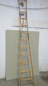 STARÉ DŘEVĚNÉ OKOVANÉ ŠTAFLE 200 CM - 9