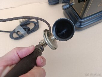 Velmi starý dánský telefon Jydsk, hezký kus - 9