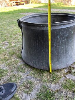 velký starožitný měděný kotel – sběratelský kousek - 9