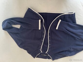 Černobílé efektní šaty s páskem vel. L - 9