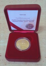Zlaté půluncové číslované medaile Karel Gott všechny 049/300 - 9