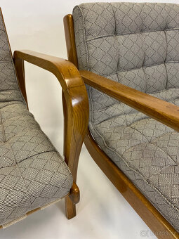 Krásná křesla Kropáček po renovaci, dub, šelak TOP - 9