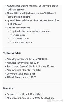 Aku čerpadlo parside nové - 9