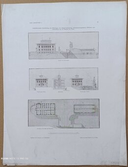 Originální litografické listy z „Der Architekt“ (1895 - 9