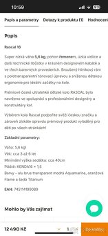 Odlehčené kolo Rascal Titanium vel. 16 - 9