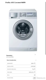 Prodám pračku AEG L86850 - 9