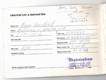 návod k obsluze + serviska z r. 1990 ŠKODA FAVORIT - 9