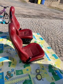 Cervena kozena sedadla / sedacky bmw z3 - 9