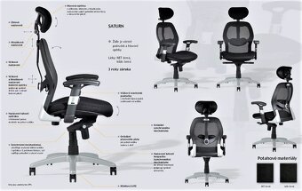 Kancelářská židle Saturn PC 8776,- ZÁRUKA, ZÁNOVNÍ - 9