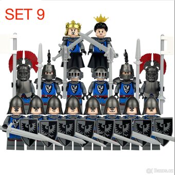 Figúrky Rytieri 5 (8ks) typ lego, nové, nehrané - 9