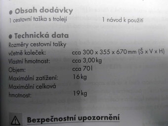 Cestovní taška 70l na kolečkách s výsuvnou rukojetí - nová - 9