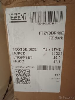 Prodám ALU kola 5x112 R17 + pneu - 9